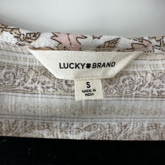 Lucky Brand Brown, Pink and  White Floral Blouse - Picture 5 of 13